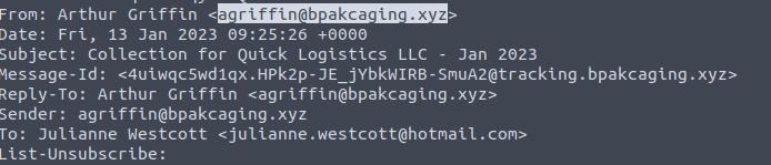 sender field showing agriffin@bpakcaging.xyz