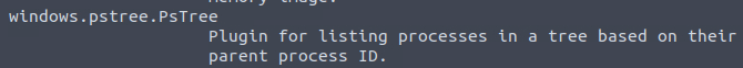 Volatility plugin selection for process listing
