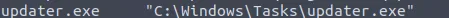 Volatility cmdline output showing C:\Windows\Tasks\updater.exe