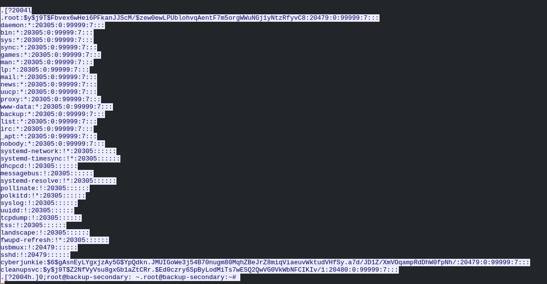 TCP stream showing passwords being read