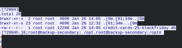 TCP stream showing database discovery and exfiltration