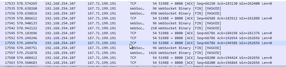 second log confirming final.exe connecting to port 8080