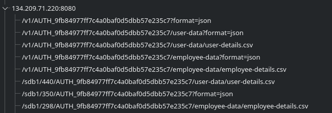 Wireshark packet showing the Swift endpoint URL