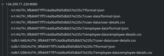 Wireshark packet showing the Swift endpoint URL