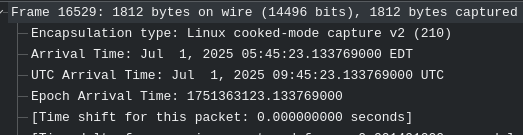 Wireshark packet showing download timestamp for user-details.csv