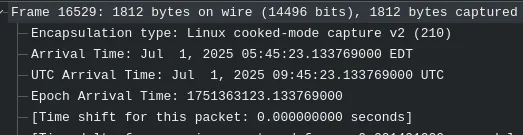 Wireshark packet showing download timestamp for user-details.csv